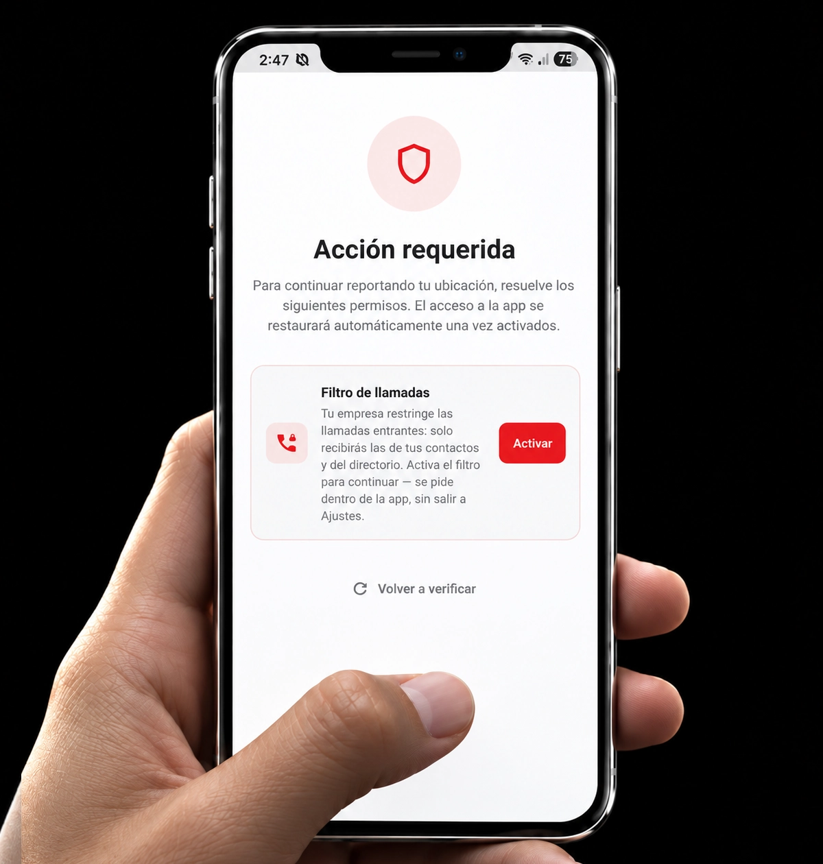 Solo entran las llamadas autorizadas